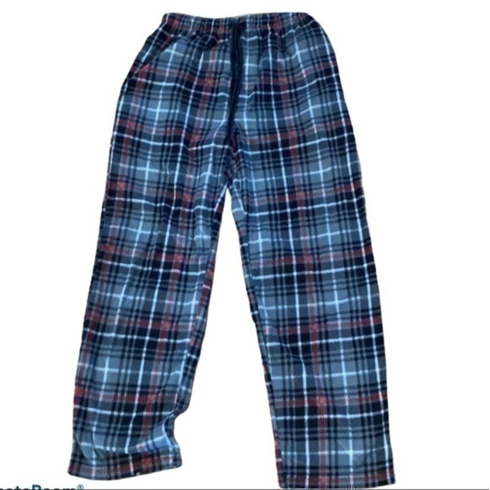 Men’s plaid fleece sleep pants